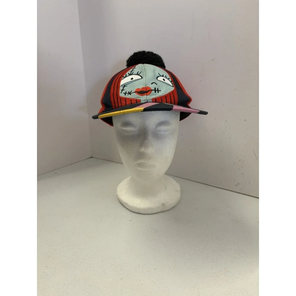 Disney Parks Nightmare Before Christmas Sally Patchwork Pom Pom‎ Cap Youth Size